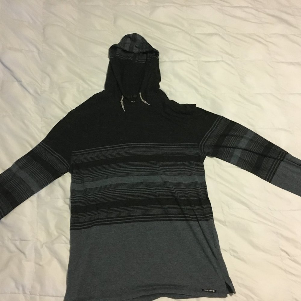 Ocean Current LS Hooded Shirt - L, Blue